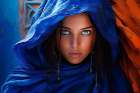 Close-up face of Moroccan woman. AI Generated. Art Print